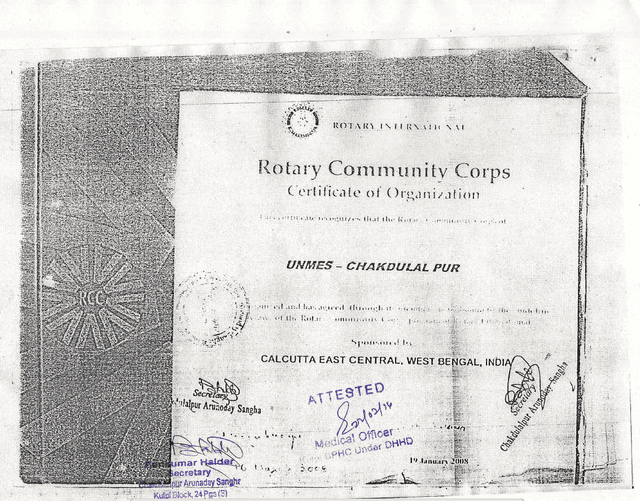 Rotary Certificate